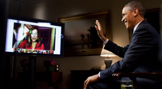 President Obama Participates in a Google Hangout
